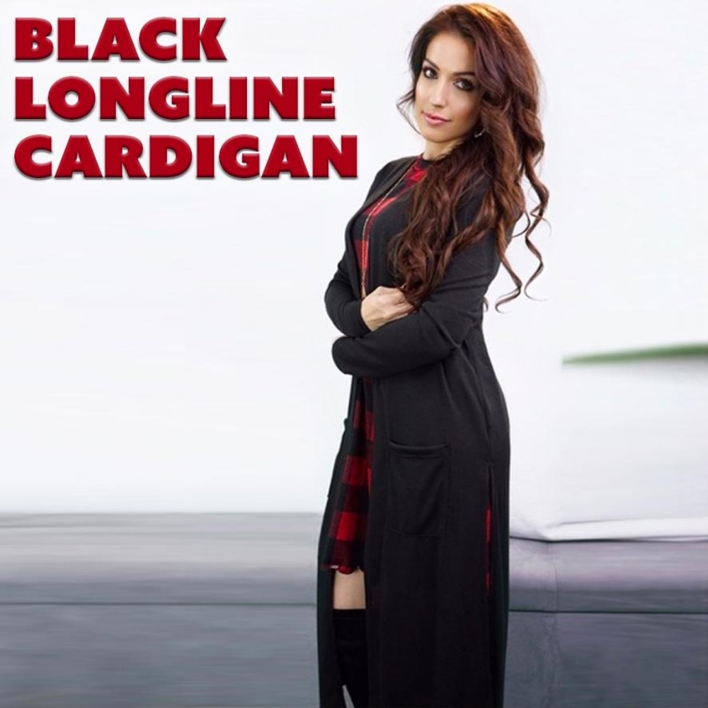 Black Longline Cardigan
